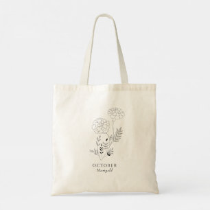 Marigold - October birth month flower Tote Bag