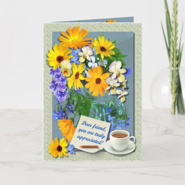 MARIGOLD POSY ~ Friendship Card (Front)