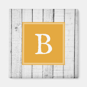 Marigold Rustic Monogram Magnet