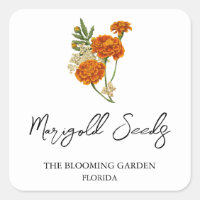 Marigold Seeds label