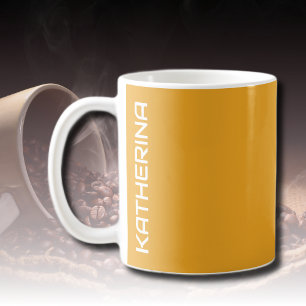 Marigold Solid Colour Classic Personalised Coffee Mug