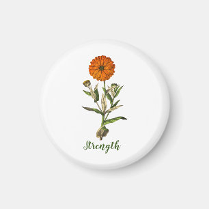 Marigold Strength Inspirational Magnet