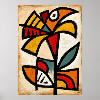 Marigold Tribal Abstraction Poster