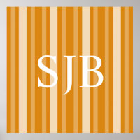 Marigold Victorian Lady Stripe with Monogram