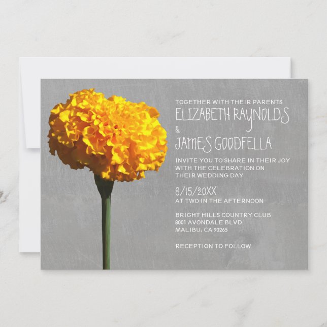 Marigold Wedding Invitations (Front)