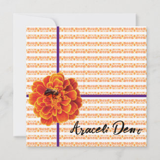 Marigolds and Bee Greeting Card