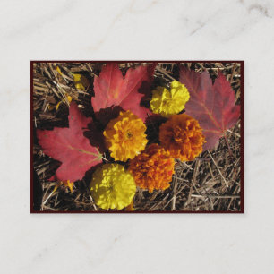 Marigolds and Maple Leaves ATC Business Card