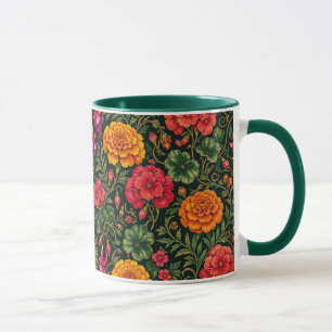 Marigolds, Geraniums and Fushias Mug