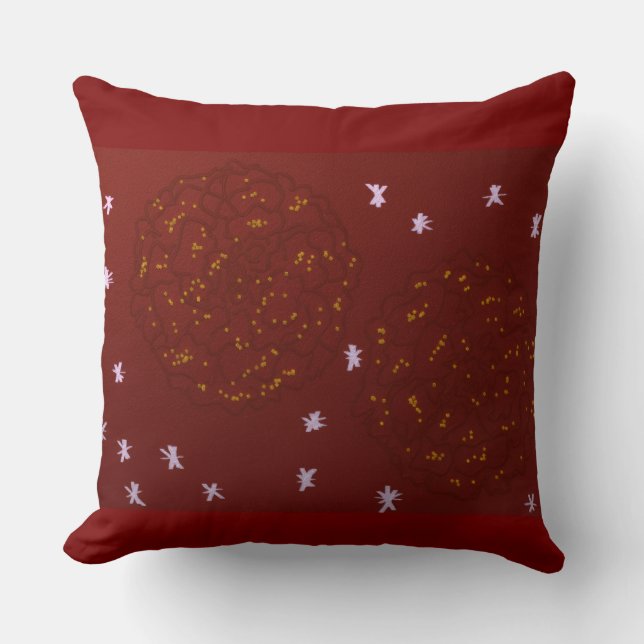Marigolds with Stars Cushion (Front)
