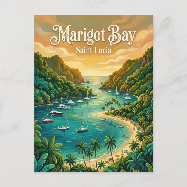 Marigot Bay Saint Lucia Postcard (Front)
