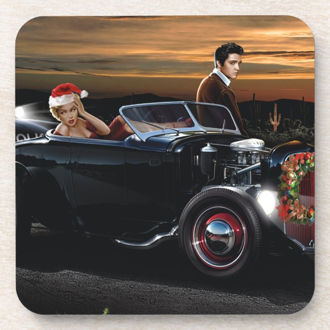 Marilyn and Elvis Christmas Joy Ride Coaster (Front)