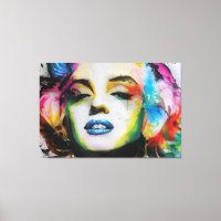 Marilyn Art Premium Wrapped Canvas (Gloss)
