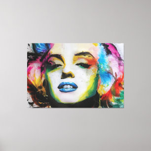 Marilyn Art Premium Wrapped Canvas (Gloss)