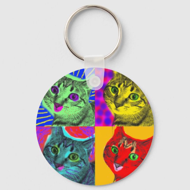 Marilyn Cats Key Ring (Front)