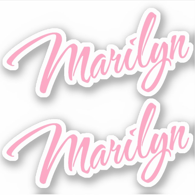 Marilyn Decorative Name in Pink x2 (Front)