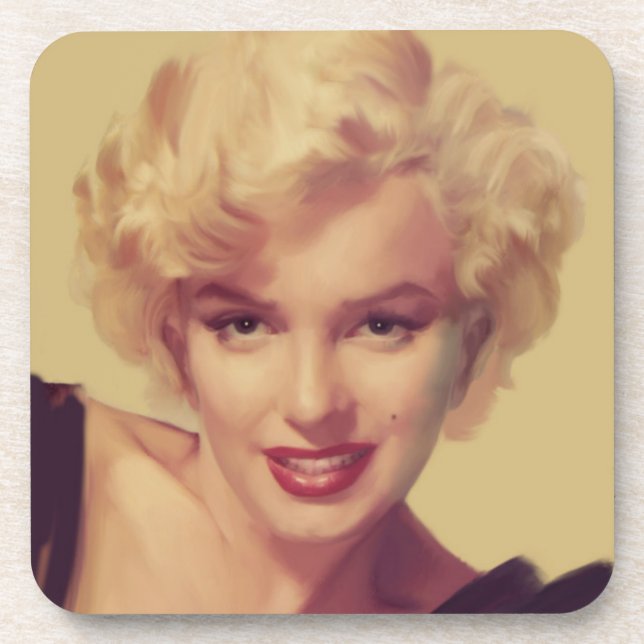 Marilyn in Black Coaster (Front)