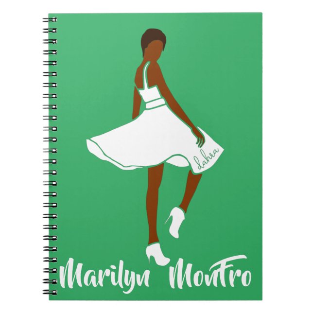 Marilyn MonFRO AFRoCA Afro Africa Black Woman Notebook (Front)