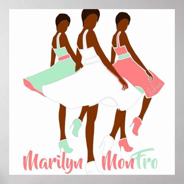 Marilyn MonFRO AFRoCA Afro Africa Black Woman Poster (Front)