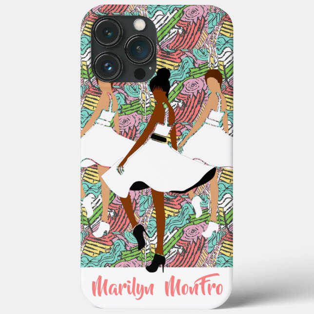 Marilyn MonFRO Pretty Black Women Case-Mate iPhone Case (Back)