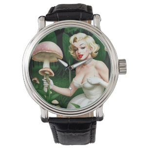 Marilyn Monroe mushroom fungi lovers unique Watch