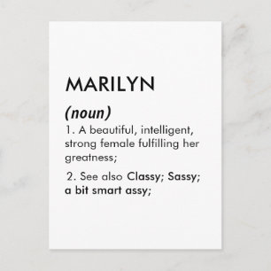 Marilyn name, Editable name, Custom name Postcard