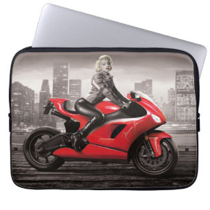 Marilyn's Motorcycle Laptop Sleeve