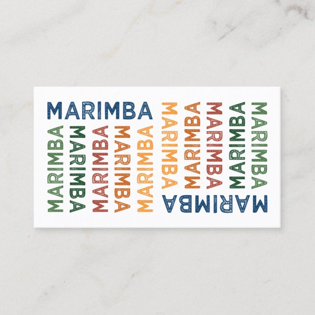 Marimba Colourful Business Card (Front)