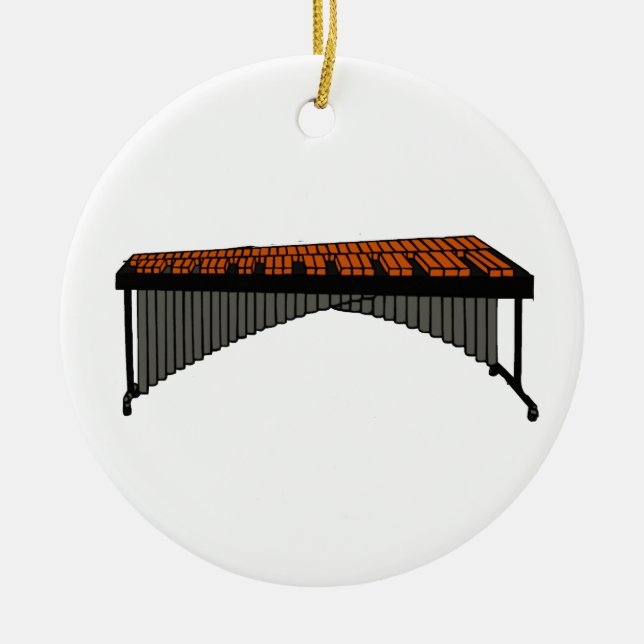 Marimba Design Graphic 1 Ceramic Tree Decoration (Front)