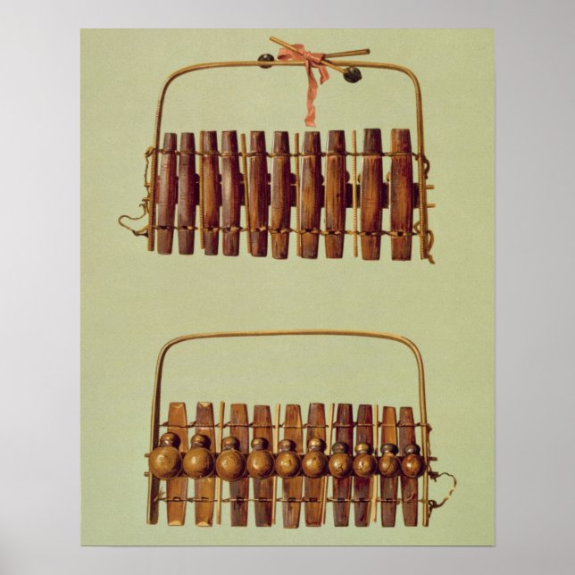 Marimba, front and back views, South African, from Poster (Front)