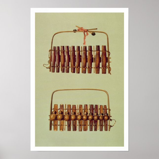 Marimba, front and back views, South African, from Poster (Front)