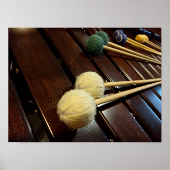 Marimba Mallets on Marimba Poster (Front)