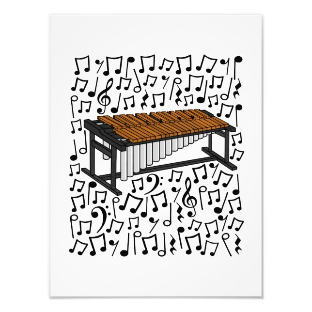 Marimba Musical Notes Percussionist Musician Photo Print (Front)