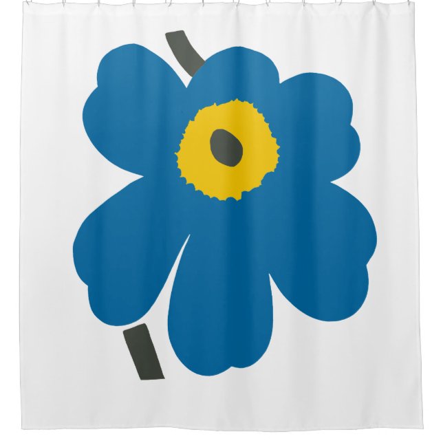 Marimekko Bleu Design Shower Curtain (Front)