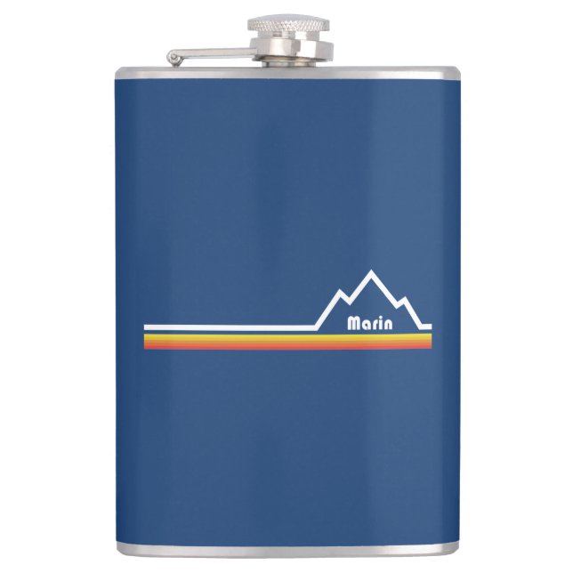 Marin, California Hip Flask (Front)