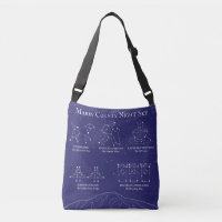 Marin County Night Sky Medium Cross Body Bag Blue