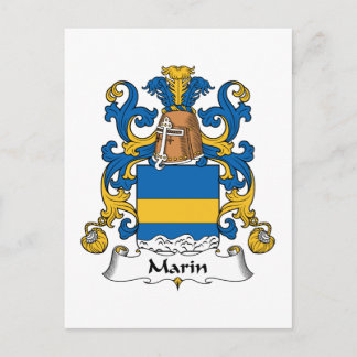 Marin Family Crest Postcard