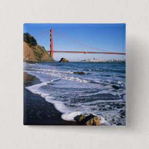 Marin Headlands, Golden Gate Bridge; San 15 Cm Square Badge