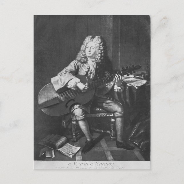 Marin Marais, 1704 Postcard (Front)