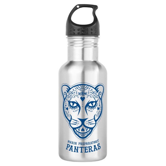 Marin Preparatory Blue Pantera Water Bottle (Front)
