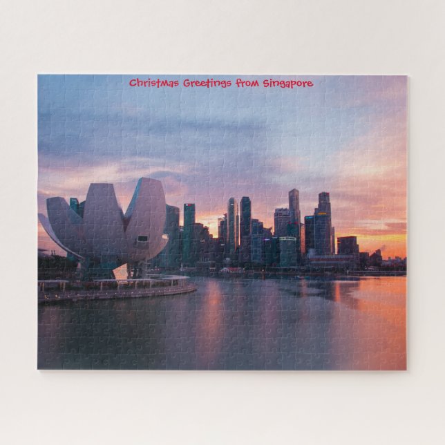 Marina area and Skyline Singapore. Jigsaw Puzzle (Horizontal)