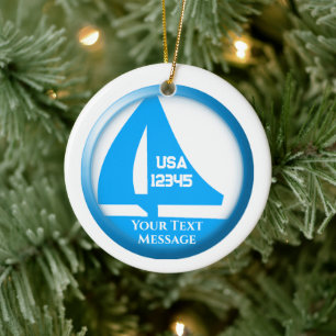 Marina Boating Symbol Photo Christmas Ceramic Tree Decoration