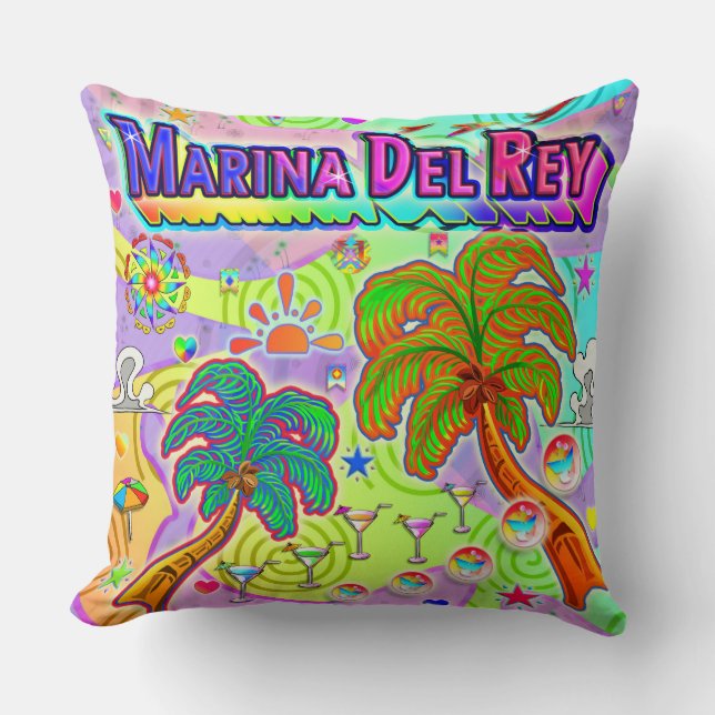 Marina Del Ray Vacation Target Pillow (Front)