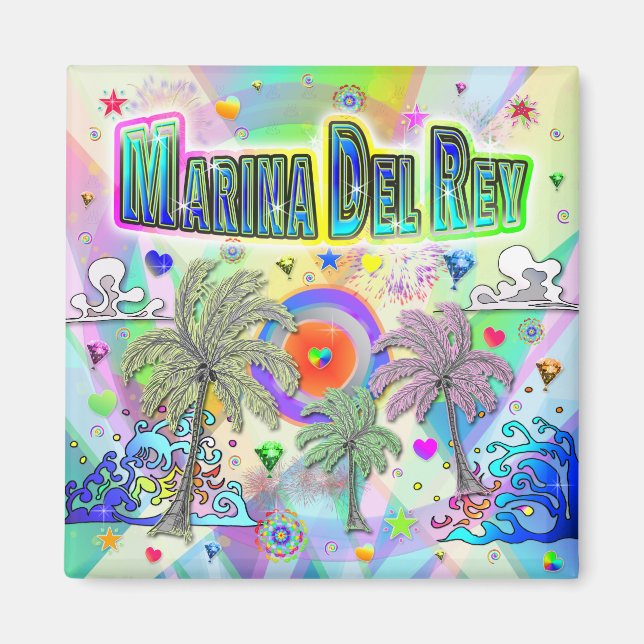 Marina Del Rey Deep Dream Magnet (Front)