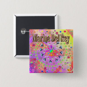 Marina Del Rey Lucky Golden Button