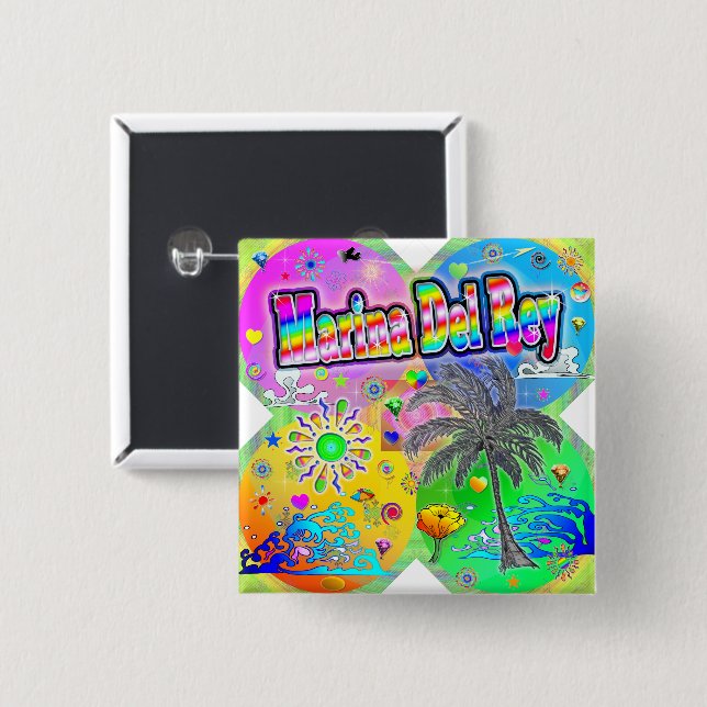 Marina Del Rey Quadro Seasons Button (Front & Back)