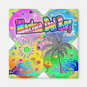 Marina Del Rey Quadro Seasons Magnet