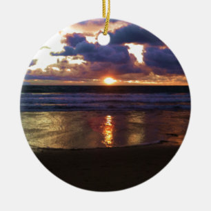 Marina del Rey Sunset Ceramic Tree Decoration