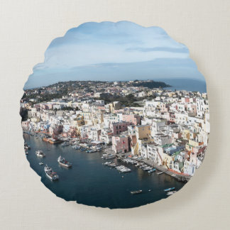 Marina di Corricella View 1 - Procida Round Cushion