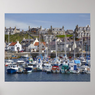 Marina, Findochty, Moray, Scotland, United Poster