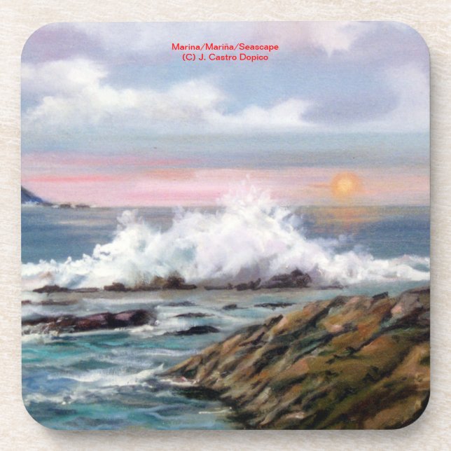 Marina/Mariña/Seascape Coaster (Front)